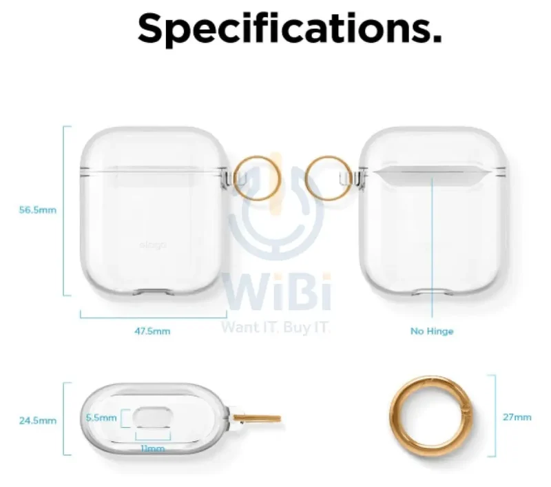 Elago AirPods 1 & 2 Clear Case - Clear