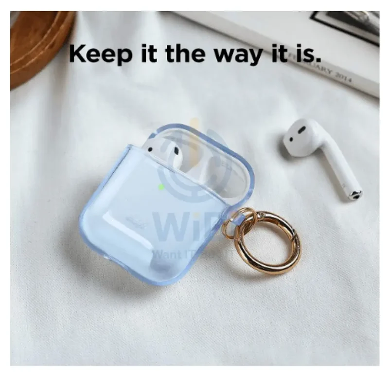 Elago AirPods 1 & 2 Clear Case - Aqua Blue