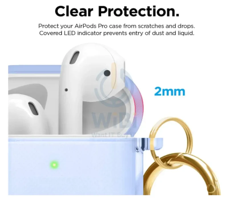 Elago AirPods 1 & 2 Clear Case - Aqua Blue