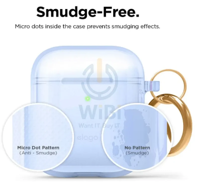 Elago AirPods 1 & 2 Clear Case - Aqua Blue