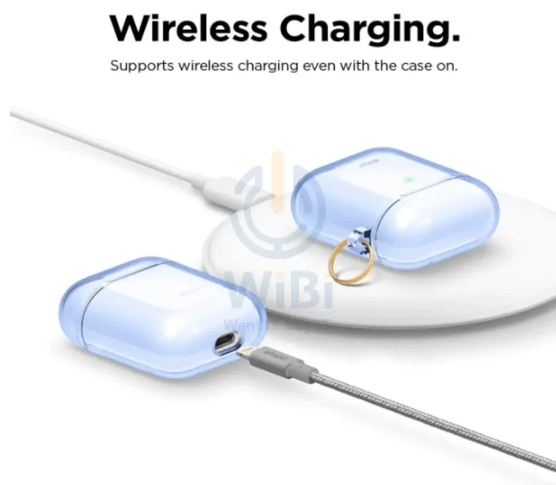 Elago AirPods 1 & 2 Clear Case - Aqua Blue