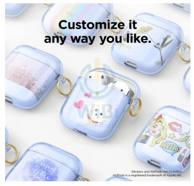 Elago AirPods 1 & 2 Clear Case - Aqua Blue
