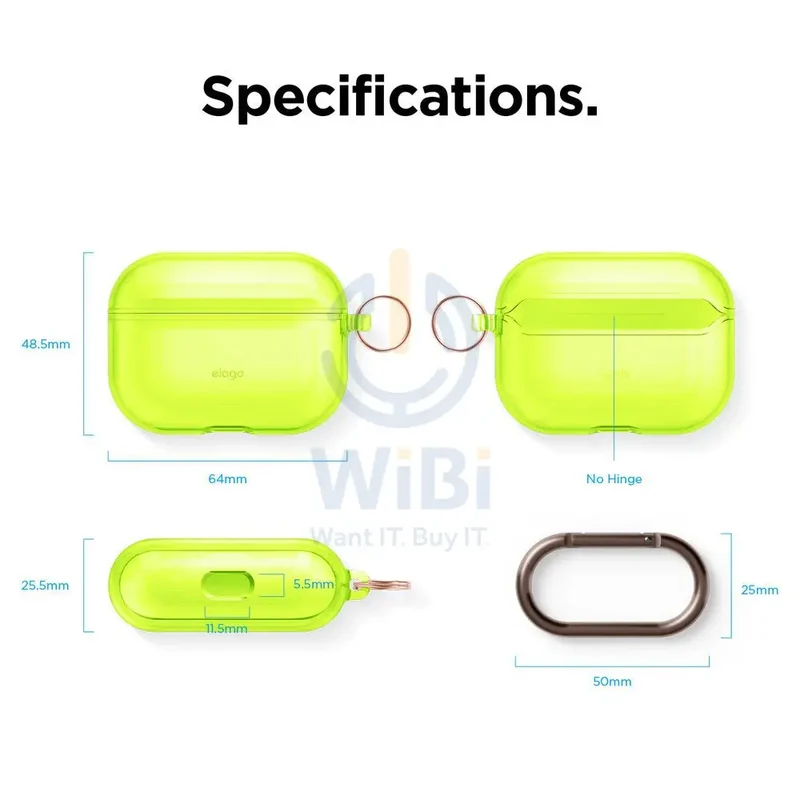 Elago AirPods Pro Clear Case - Neon Yellow