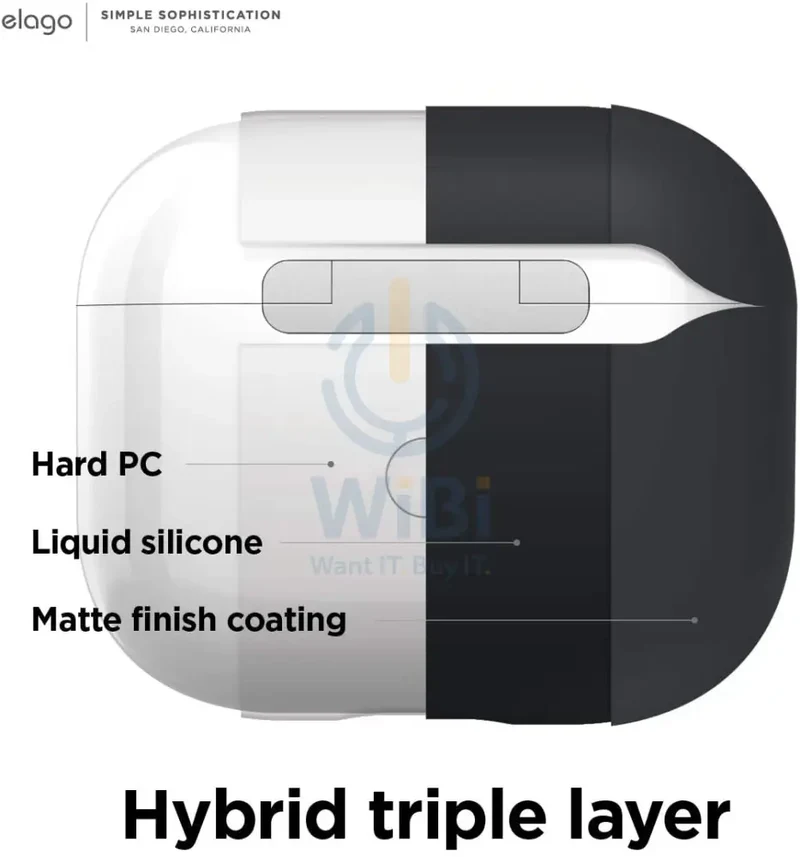 Elago AirPods 3 Liquid Hybrid Basic Hang Case - Black