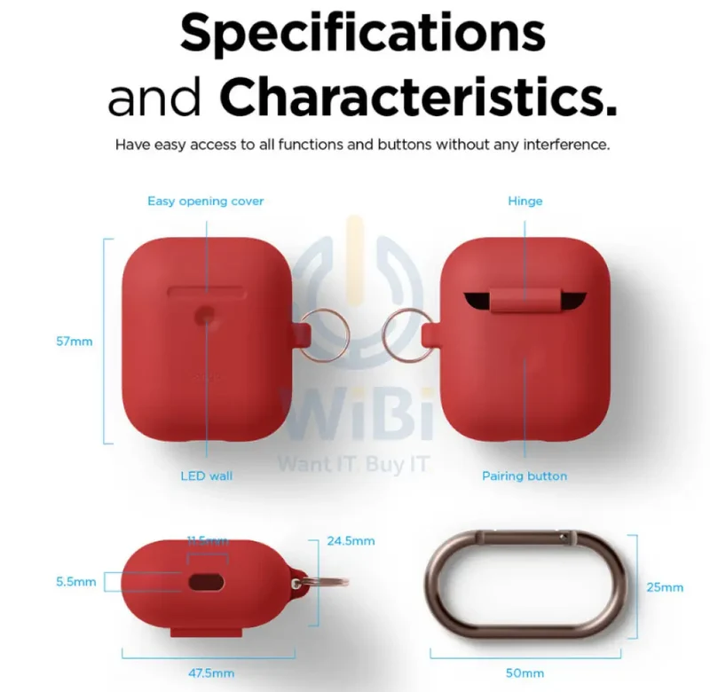 Elago AirPods 1&2 Wireless Hang Case - Red