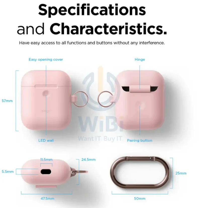 Elago AirPods 1&2 Wireless Hang Case - Lovely pink