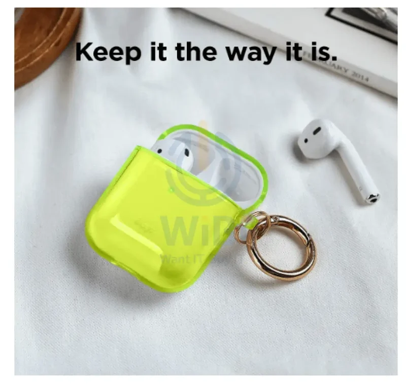 Elago AirPods 1 & 2 Clear Case - Neon Yellow