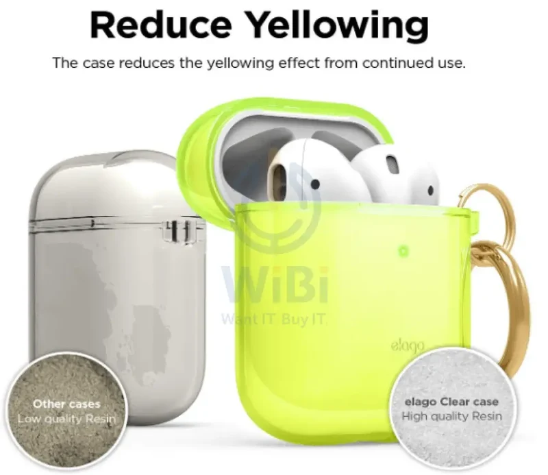 Elago AirPods 1 & 2 Clear Case - Neon Yellow