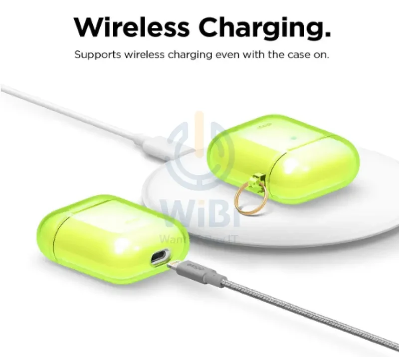 Elago AirPods 1 & 2 Clear Case - Neon Yellow