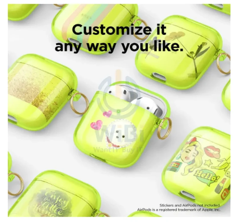Elago AirPods 1 & 2 Clear Case - Neon Yellow