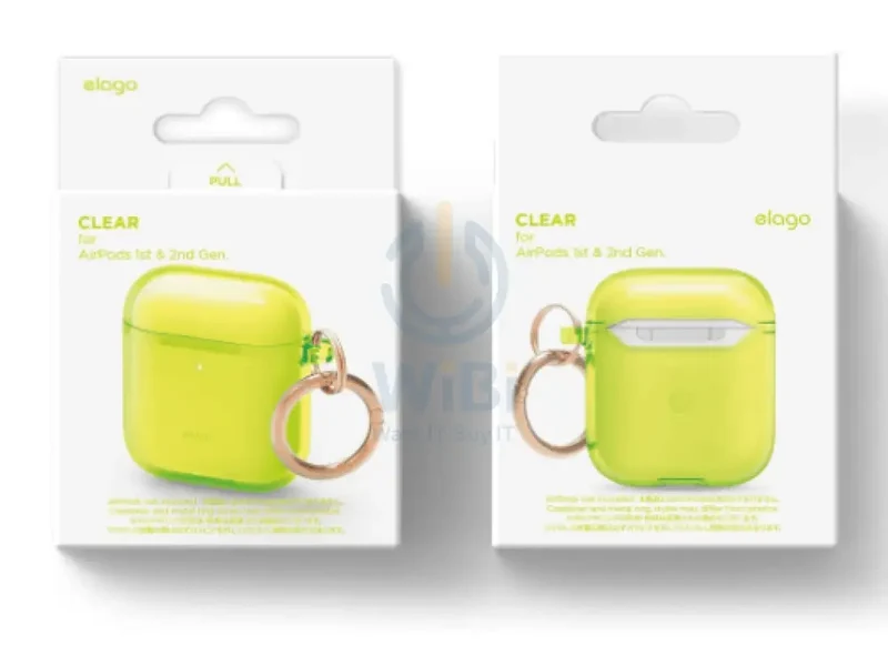 Elago AirPods 1 & 2 Clear Case - Neon Yellow
