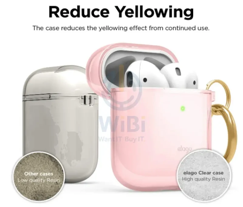 Elago AirPods 1 & 2 Clear Case - Lovely Pink