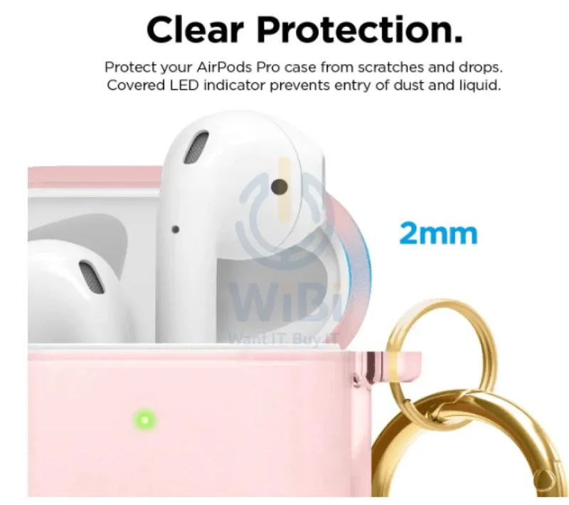 Elago AirPods 1 & 2 Clear Case - Lovely Pink