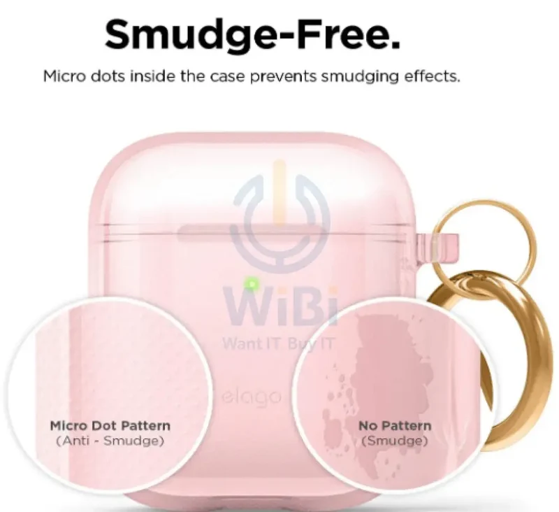 Elago AirPods 1 & 2 Clear Case - Lovely Pink
