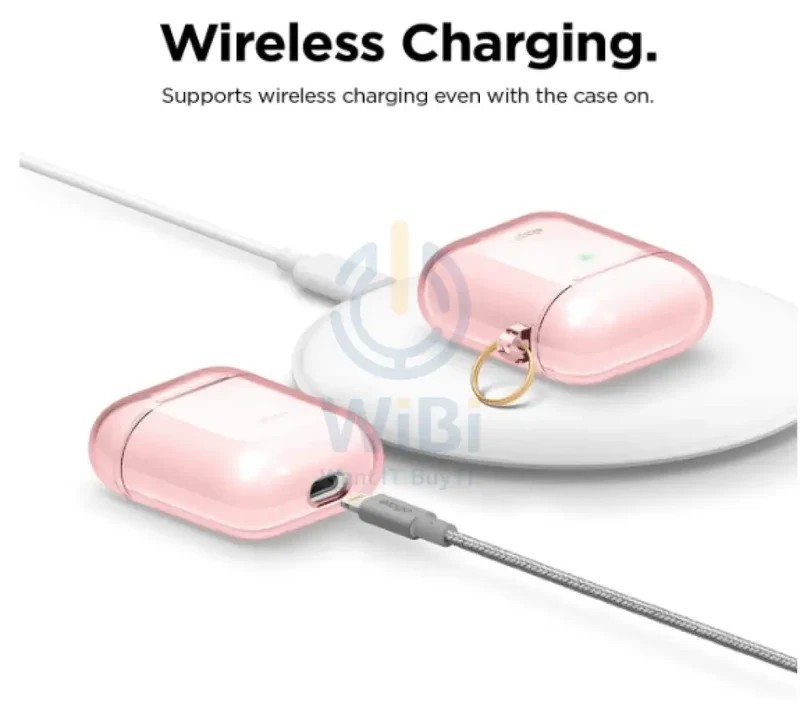 Elago AirPods 1 & 2 Clear Case - Lovely Pink