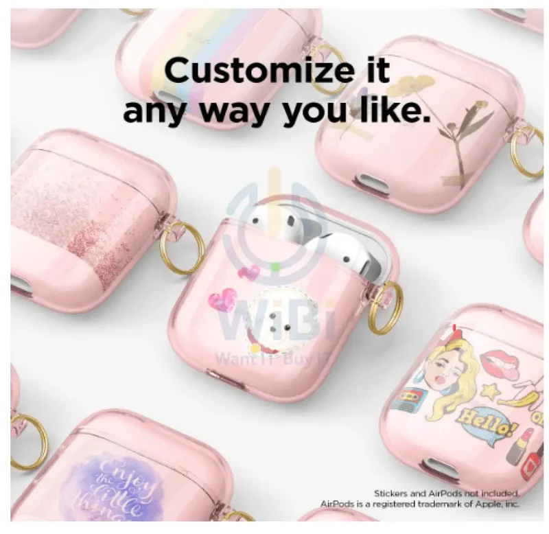 Elago AirPods 1 & 2 Clear Case - Lovely Pink