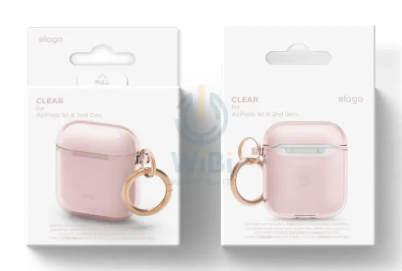 Elago AirPods 1 & 2 Clear Case - Lovely Pink