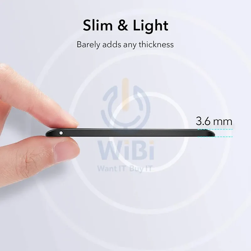 ESR Boost Phone Kickstand, Vertical and Horizontal Stand, Adjustable Angle [Aluminium Alloy] - Black