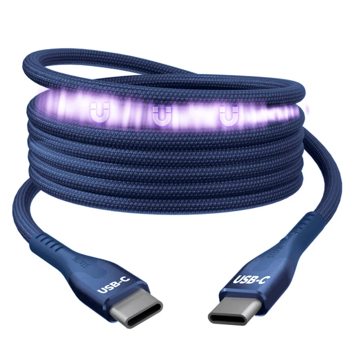 Statik MagStack Pro Magnetic 100w Cable USB-C to USB-C 90cm - Navy Blue