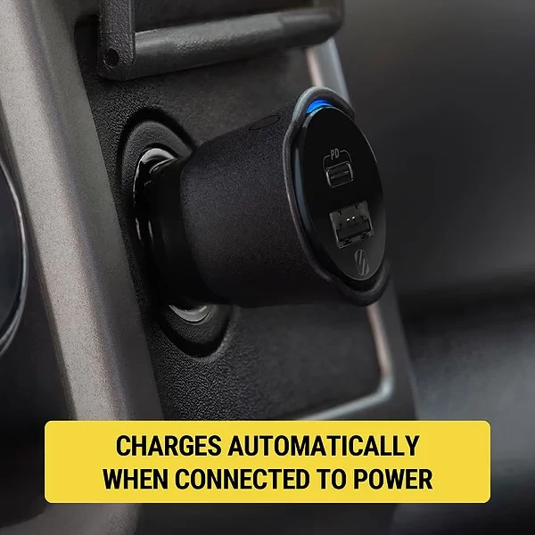 جهاز سكوشي فاوند إت برو للتعقب والعثور، شاحن USB-C/USB-A بقدرة 32 واط مع محدد مواقع لأندرويد وiOS، أسود