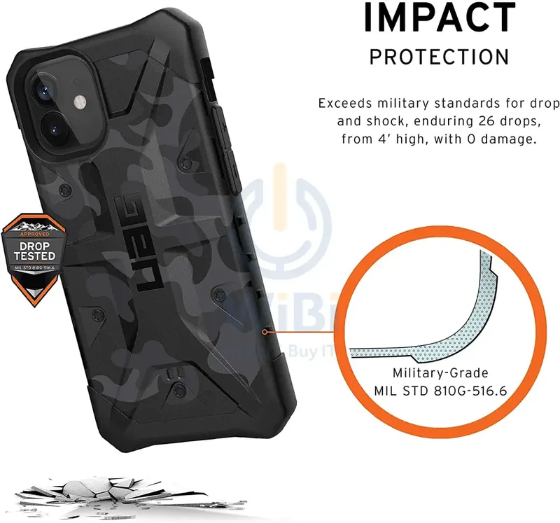 UAG iPhone 12 mini Pathfinder SE Camo Case - Midnight Camo