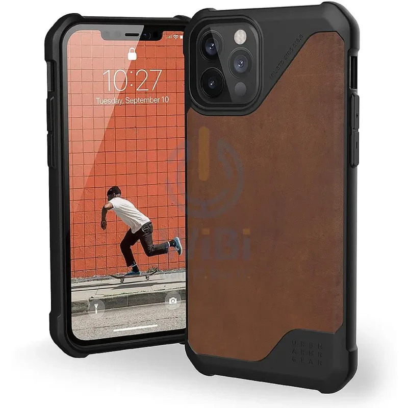 UAG iPhone 12 / iPhone 12 Pro Metropolis LT LTHR ARMR Case - Brown Leather