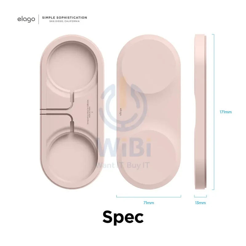 Elago Magsafe Charging Hub Duo - Sand Pink