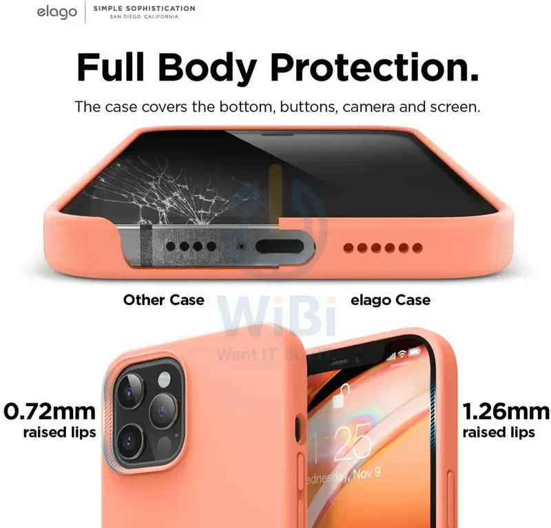 Elago iPhone 12 Pro Max Liquid Silicone Case - Nectarine
