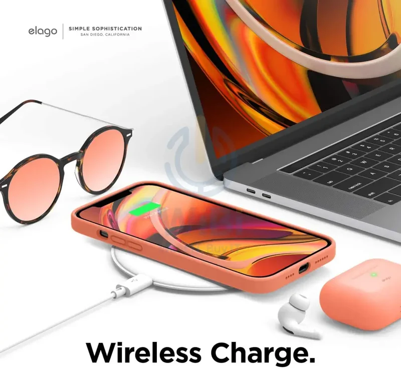 Elago iPhone 12 Pro Max Liquid Silicone Case - Nectarine