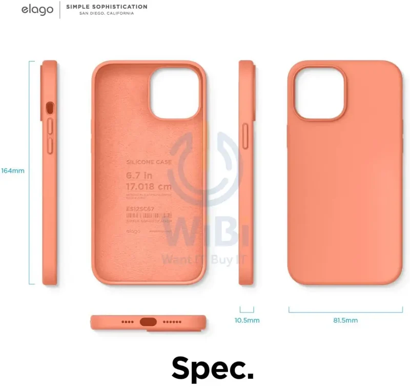 Elago iPhone 12 Pro Max Liquid Silicone Case - Nectarine