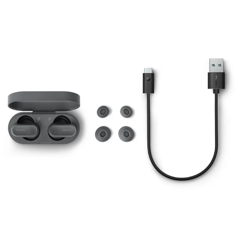 Philips 3000 Series True Wireless Earbuds - Bluetooth / USB-C / Grey