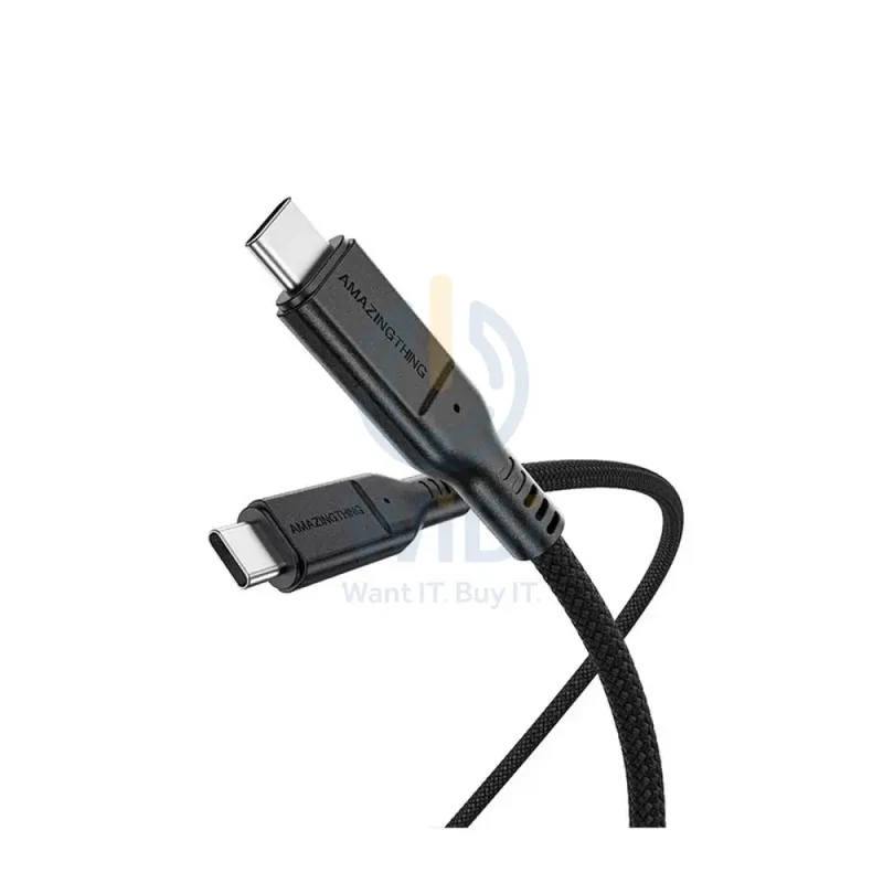 AmazingThing Thunder Pro USB-C to USB-C Cable - 0.2 Meter / PD240W / Black