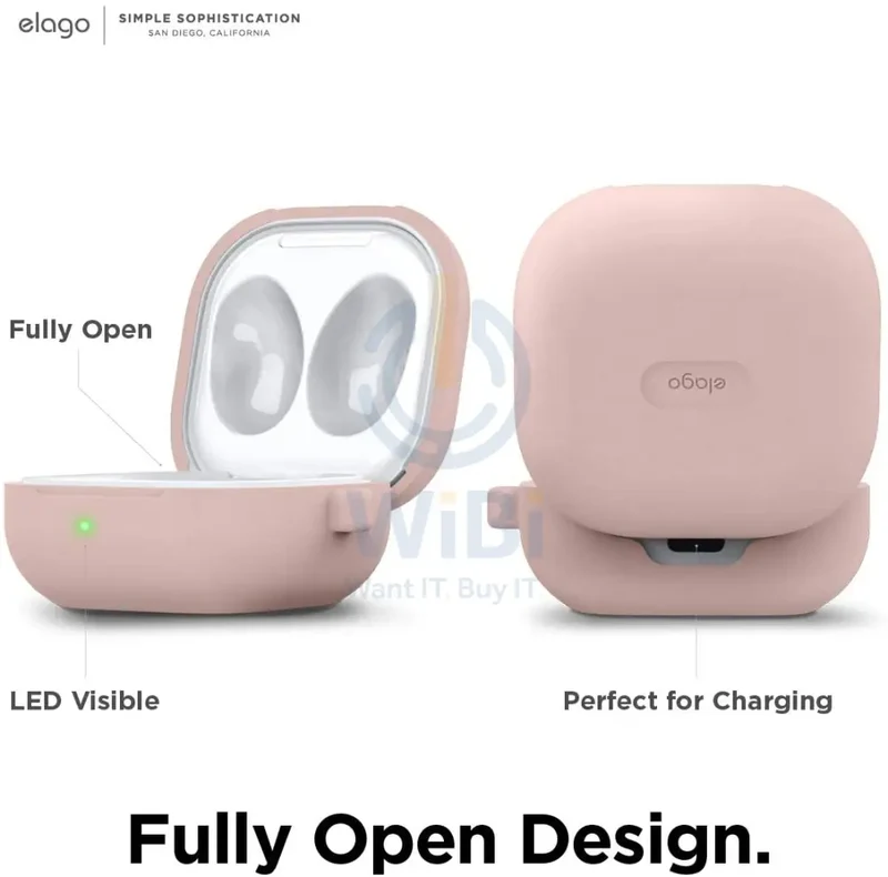 Elago Galaxy Buds Live / Buds Pro / Buds 2 Silicone Hang Case - Sand Pink