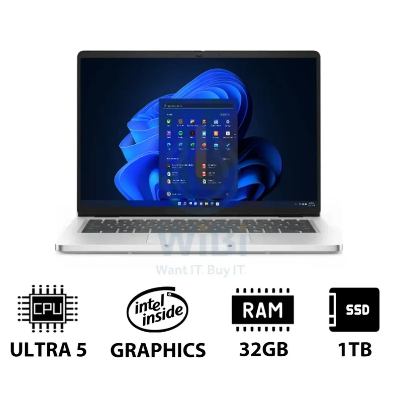 Dell Pro 14 PC14250 - 14" FHD+ Non-Touch / Ultra 5 235U vPro / 32GB / 1TB (NVMe M.2 SSD) / Win 11 Pro / 1YW - Laptop