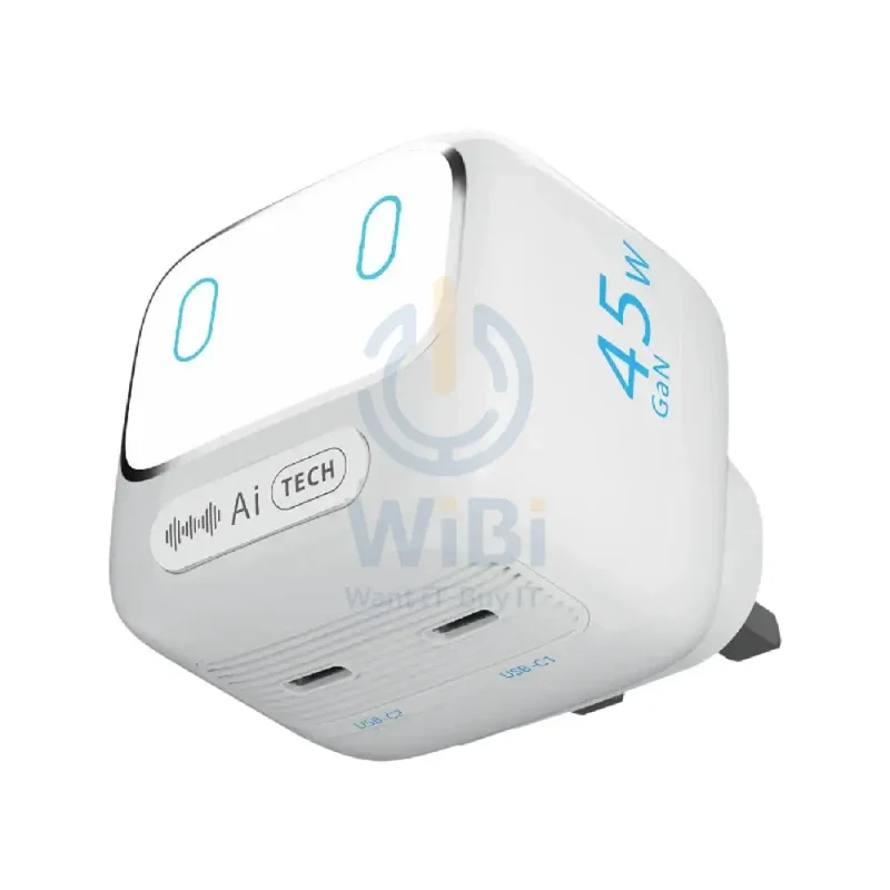 Powerology Lumix GaN AI Power Charger - 45W / USB-C / White