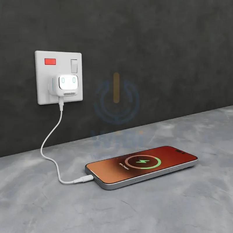 Powerology Lumix GaN AI Power Charger - 45W / USB-C / White