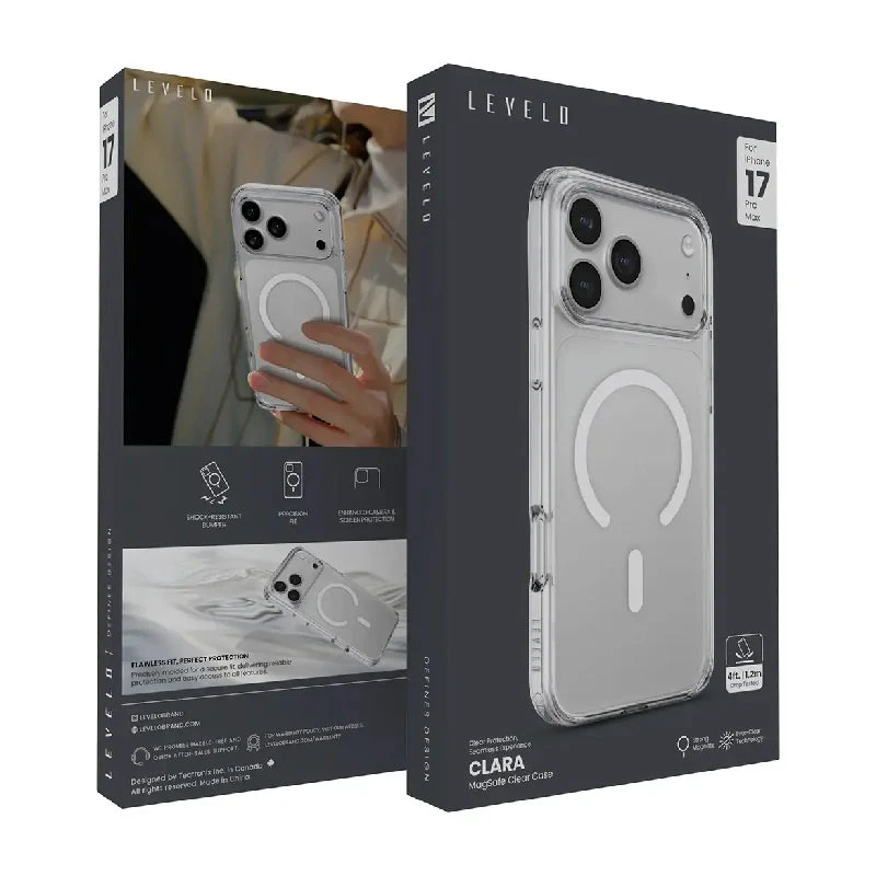 Levelo Clara MagSafe Clear Case For Apple iPhone 17 Pro Max - Transparent