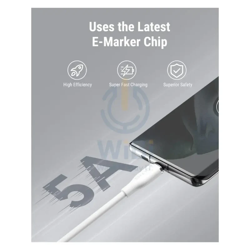 VOLTME Powerlink Moss Liquid Silicon Cable - 1 Meter / 100W / USB-C / Emarker White