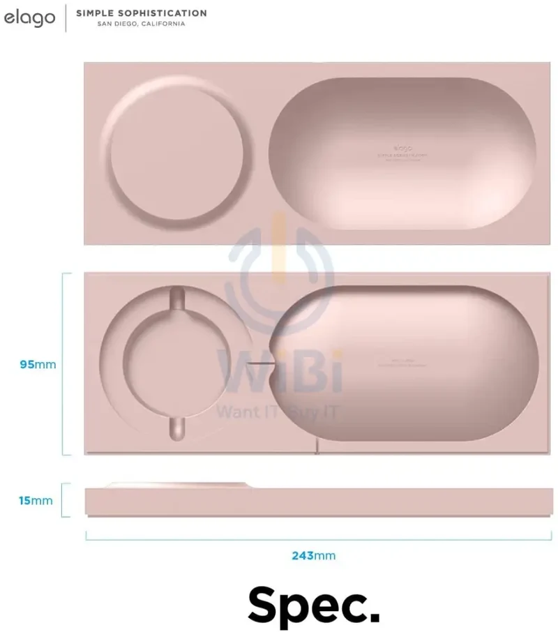 Elago Charging Tray for MagSafe - Sand Pink