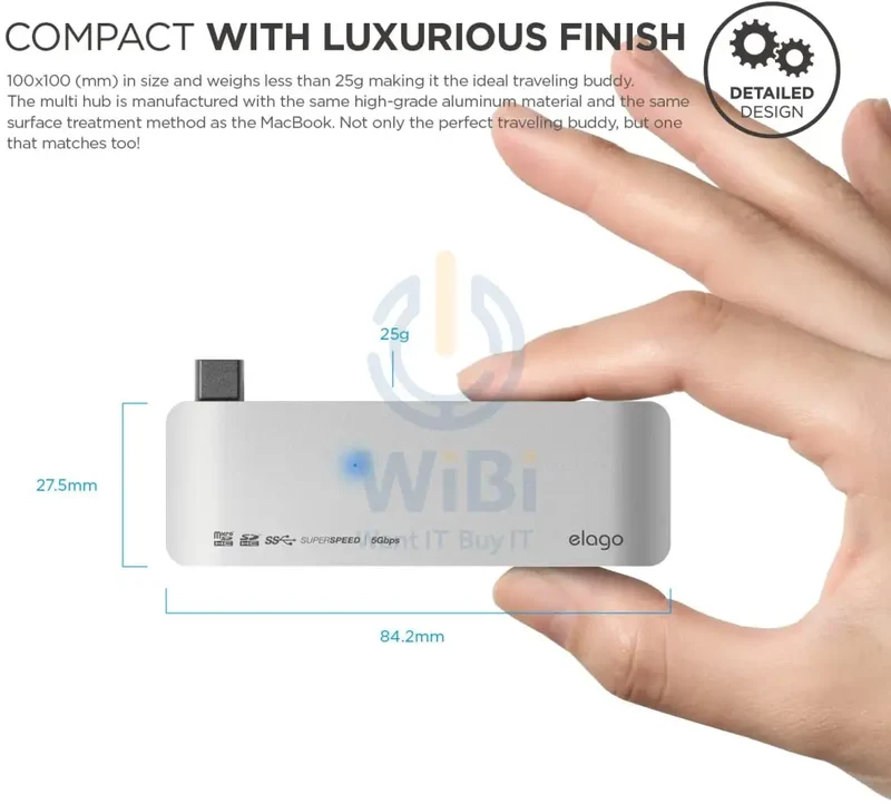 Elago Aluminum Charging Multi Hub USB-C - Silver