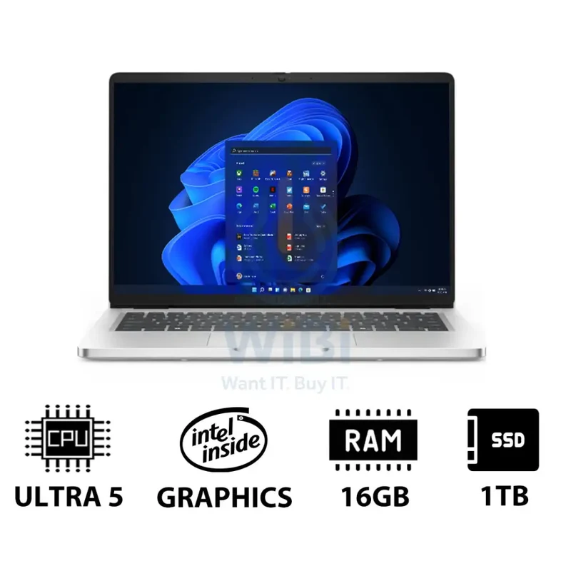 Dell Pro 14 PC14250 - 14" FHD+ Non-Touch / Ultra 5 235U vPro / 16GB / 1TB (NVMe M.2 SSD) / Win 11 Pro / 1YW - Laptop