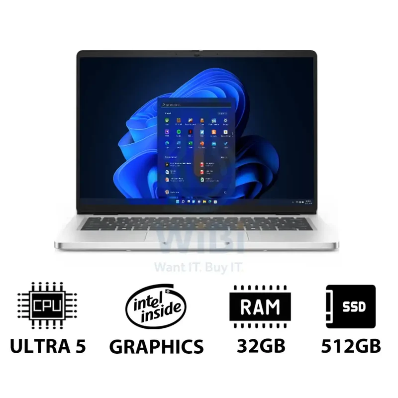 Dell Pro 14 PC14250 - 14" FHD+ Non-Touch / Ultra 5 235U vPro / 32GB / 512GB (NVMe M.2 SSD) / Win 11 Pro / 1YW - Laptop