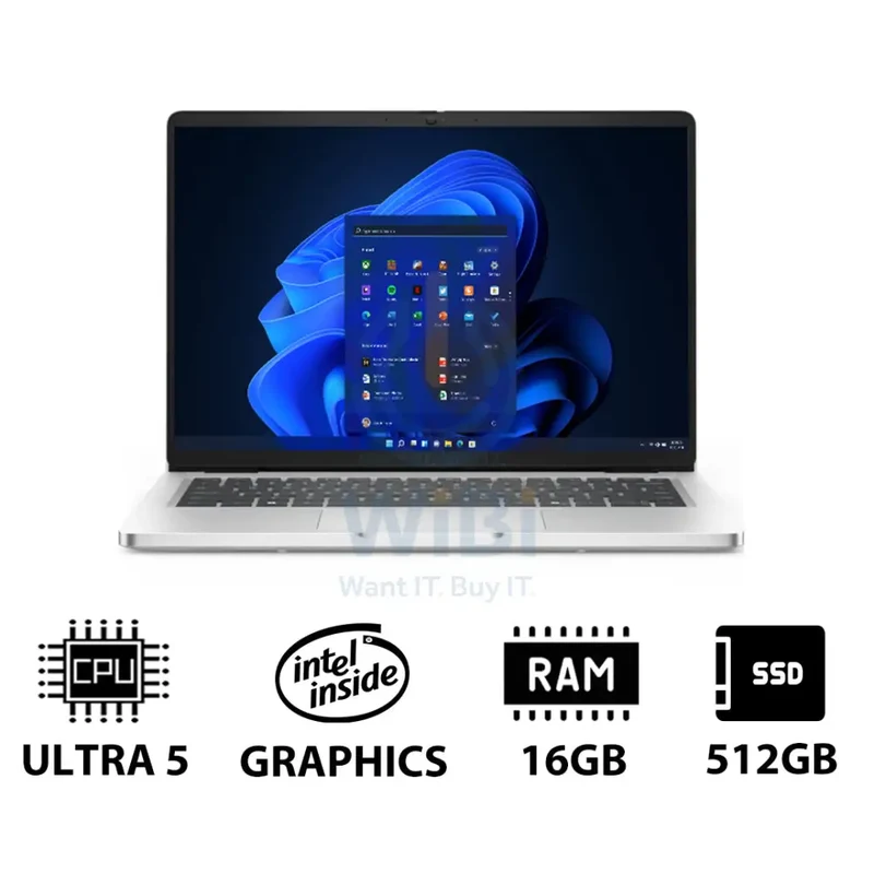 Dell Pro 14 PC14250 - 14" FHD+ Non-Touch / Ultra 5 235U vPro / 16GB / 512GB (NVMe M.2 SSD) / Win 11 Pro / 1YW - Laptop