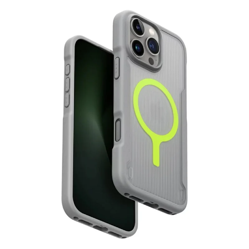UNIQ Hybrid Combat Active Magclick Charging Case For Apple iPhone 16 Pro Max - Stone Grey