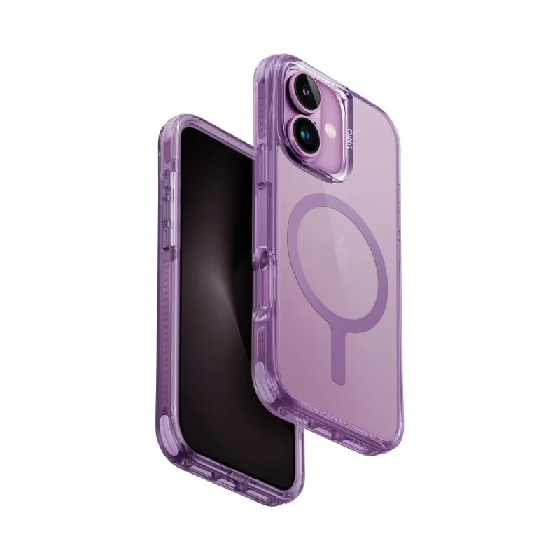 UNIQ Hybrid Combat Magclick Charging Case For Apple iPhone 16 - Grape Pink