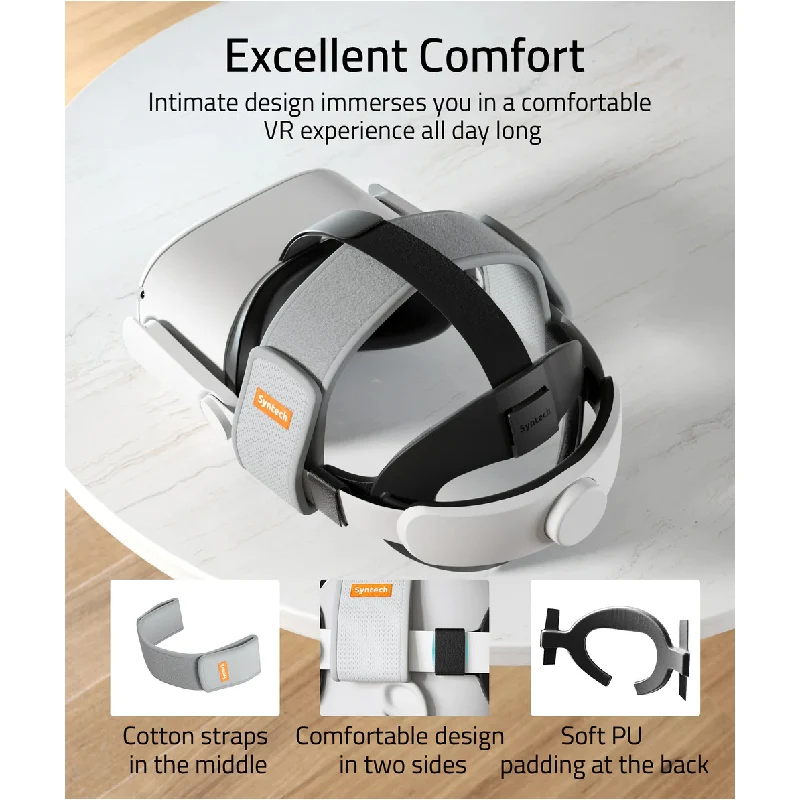 Sytech Head Strap for Meta/Oculus Quest 2 - White