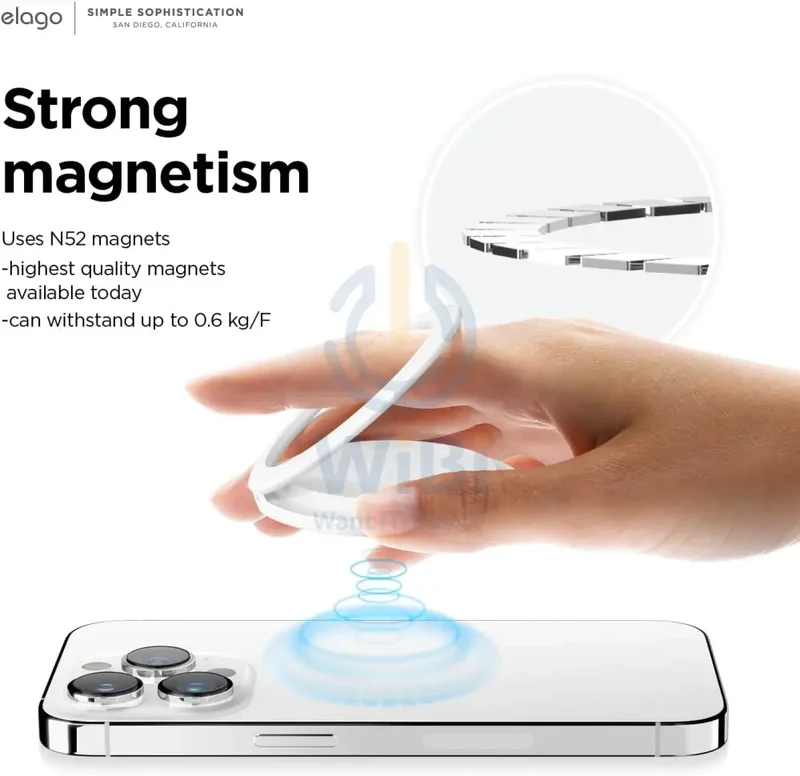Elago MagSafe Metal Ring Holder - White