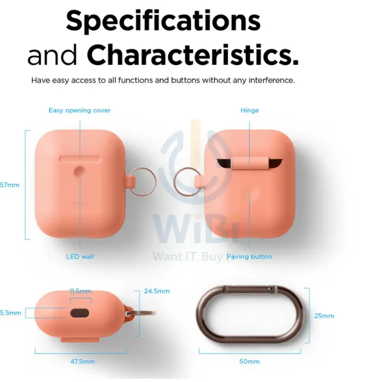 Elago AirPods 1&2 Wireless Hang Case - Peach