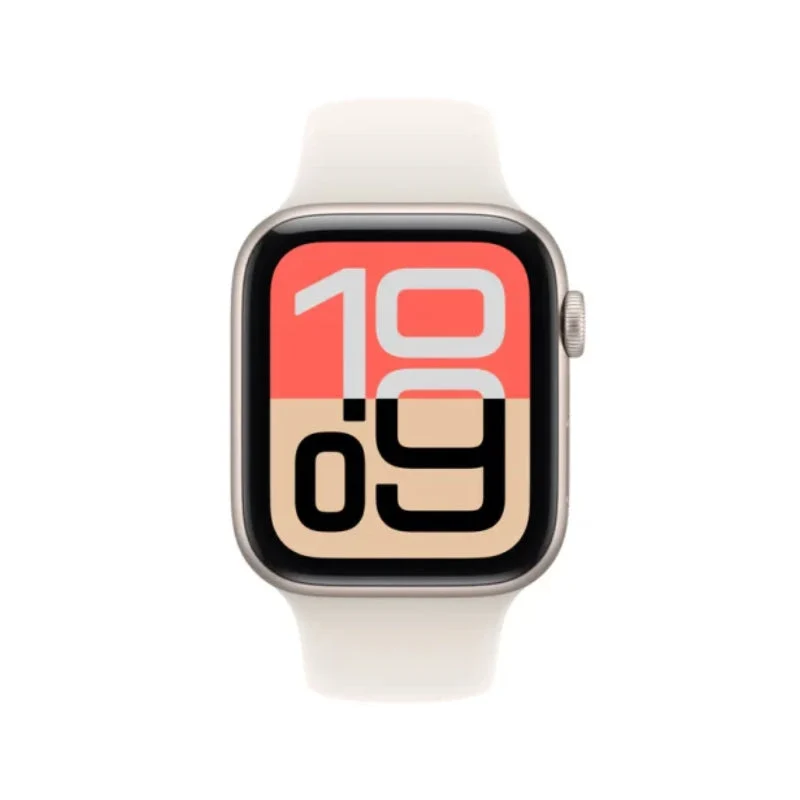 Apple Watch Series SE 3 - OLED / 64GB / 44mm / Bluetooth / Wi-Fi / Small/Medium / Starlight Aluminium Case with Starlight Sport Band