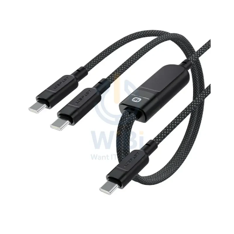 ACEFAST C5-11 USB-C to 2xUSB-C Charging Data Cable - 1.2m / 100W / Black
